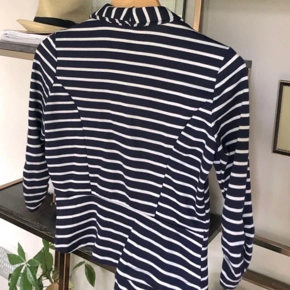 *SALE* Tailored Navy Striped Jacket Charlotte Russe - Picture 2 of 4